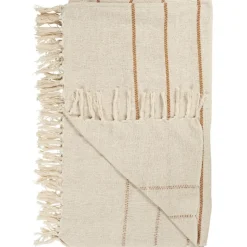 IB Laursen Plaid aus reiner Baumwolle Natur