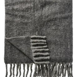 IB Laursen Plaid aus Wolle mit Fransen