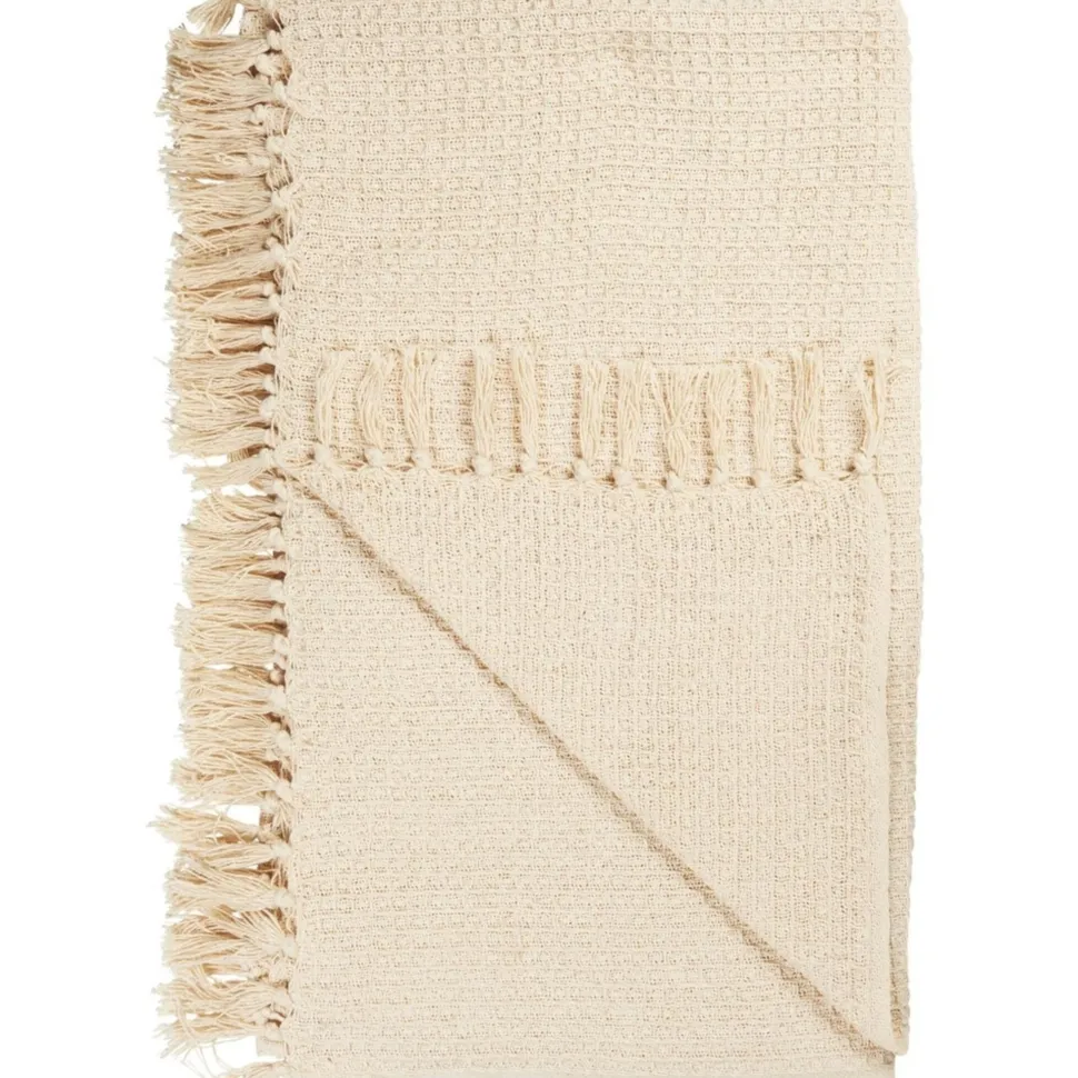 IB Laursen Plaid creme mit Waffelmuster