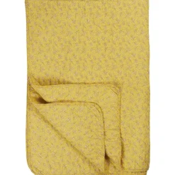 IB Laursen Quilt in gelb mit weißen Blumen