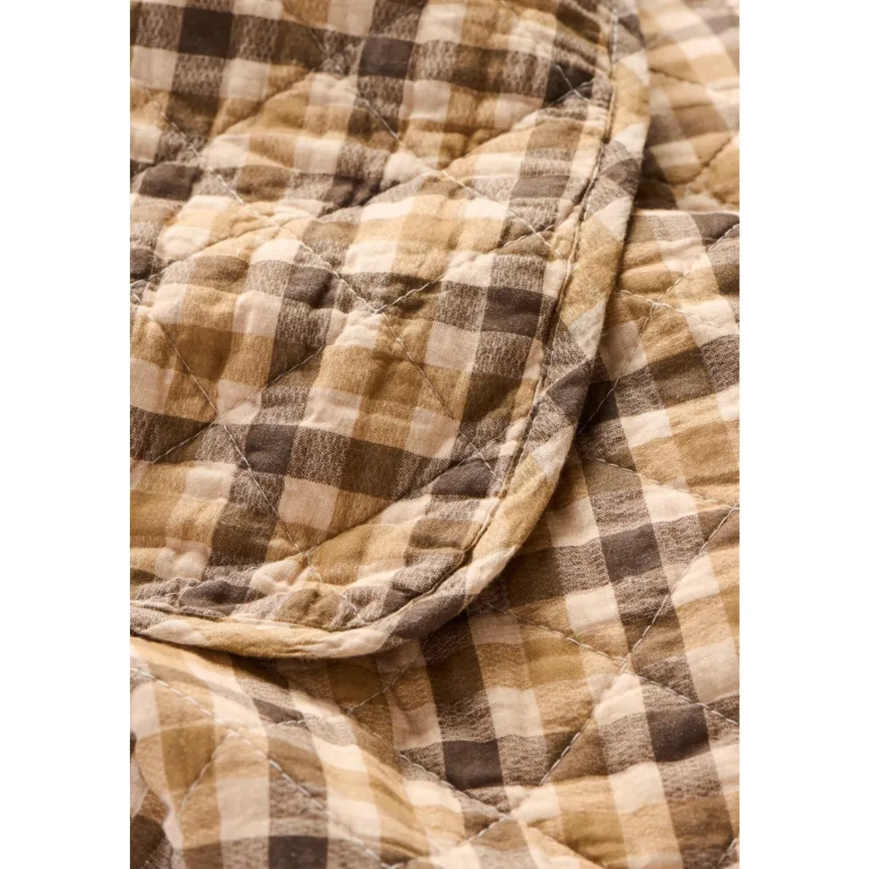 IB Laursen Quilt mit braunem Karomuster