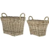 IB Laursen Rattan Korbsatz oval mit Henkeln