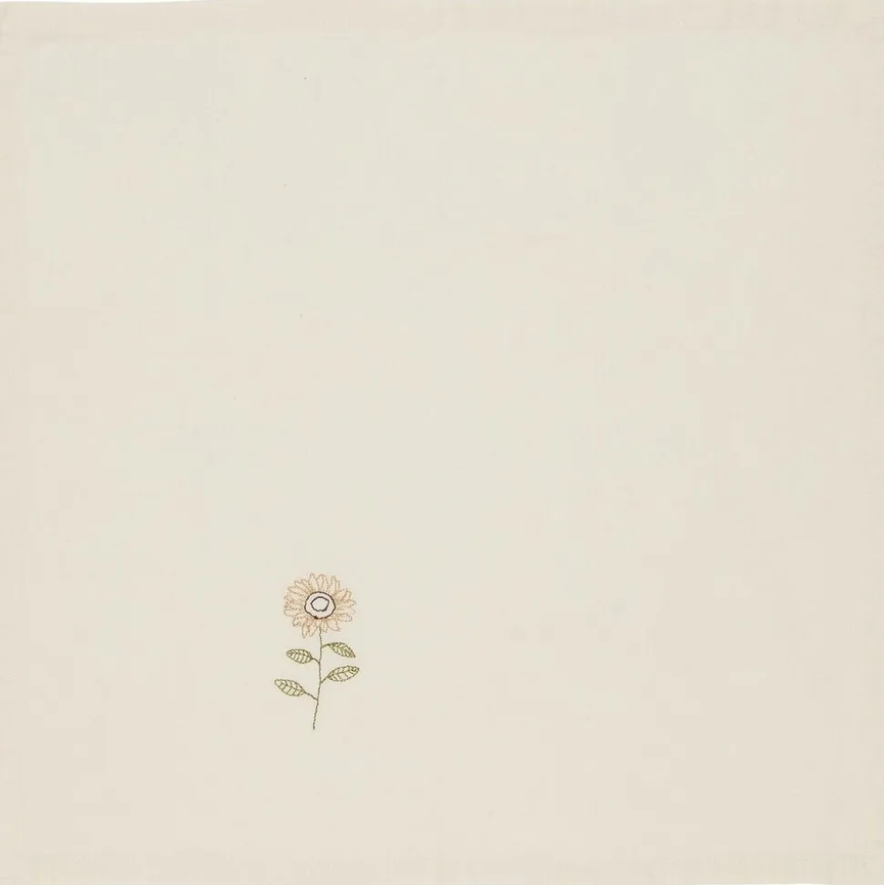IB Laursen Stoffserviette Flora mit aufgestickten Blumen
