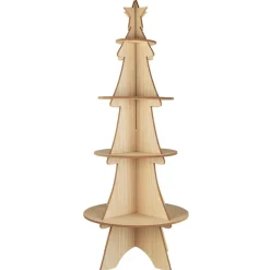 IB Laursen Tannenbaum Display mit 4 Ablagen aus Holz