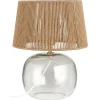 IB Laursen Tischlampe Ghana aus Glas und Jute