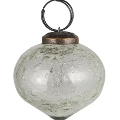 Ib Laursen Weihnachtskugel bubbled Glas zwiebelförmig
