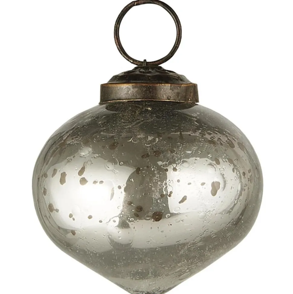 Ib Laursen Weihnachtskugel bubbled Glas zwiebelförmig