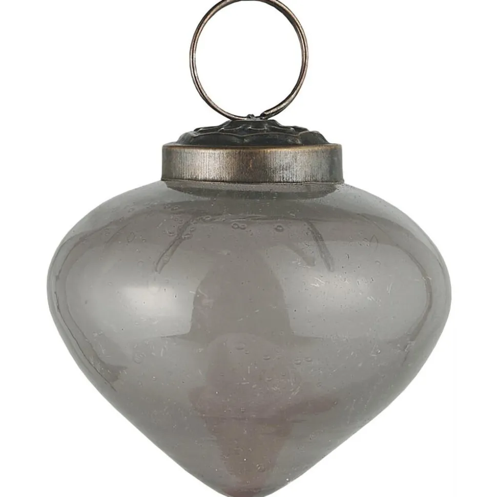 Ib Laursen Weihnachtskugel bubbled Glas zwiebelförmig
