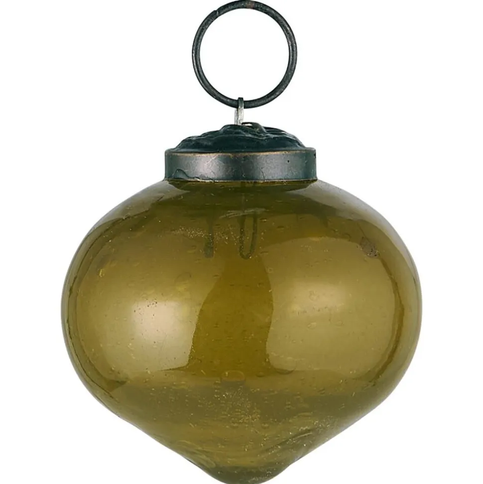 Ib Laursen Weihnachtskugel bubbled Glas zwiebelförmig