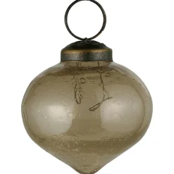 Ib Laursen Weihnachtskugel bubbled Glas zwiebelförmig