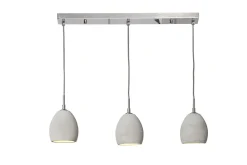 Invicta Hängeleuchte Cement grau 3er