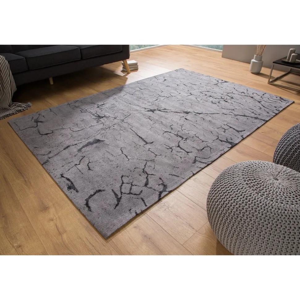 Invicta Teppich aus Baumwolle Fragments 240x160cm grau