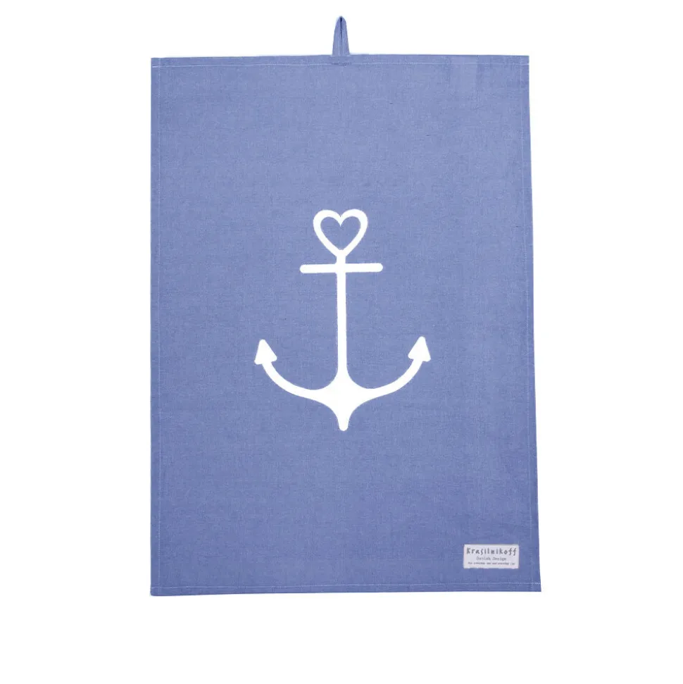 Krasilnikoff Geschirrhandtuch Anchor mit Anker Motiv