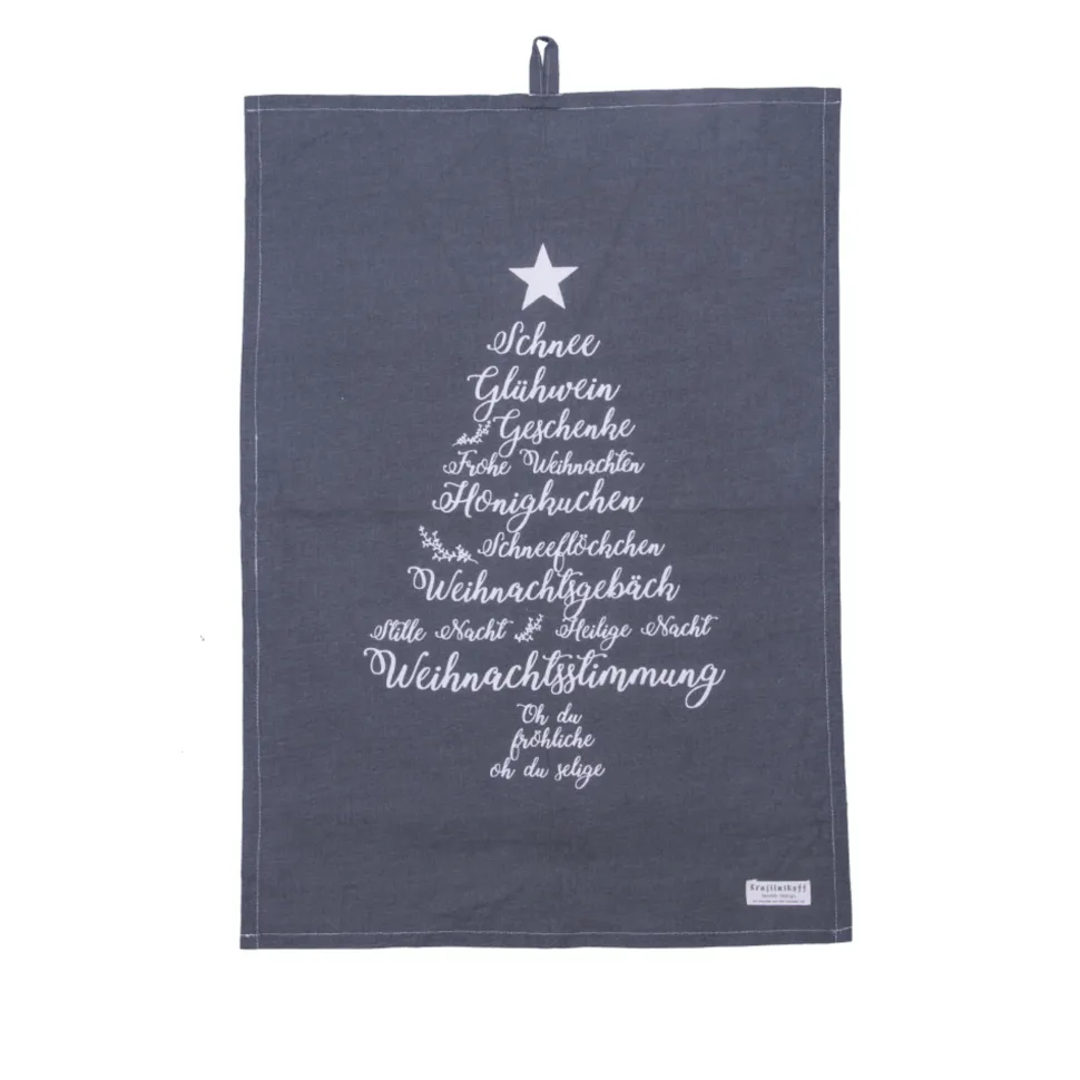 Krasilnikoff Geschirrhandtuch Christmas Words