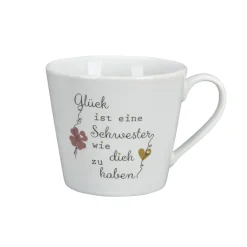 Krasilnikoff Happy Cup, Glück ist eine Schwester wie dich zu haben
