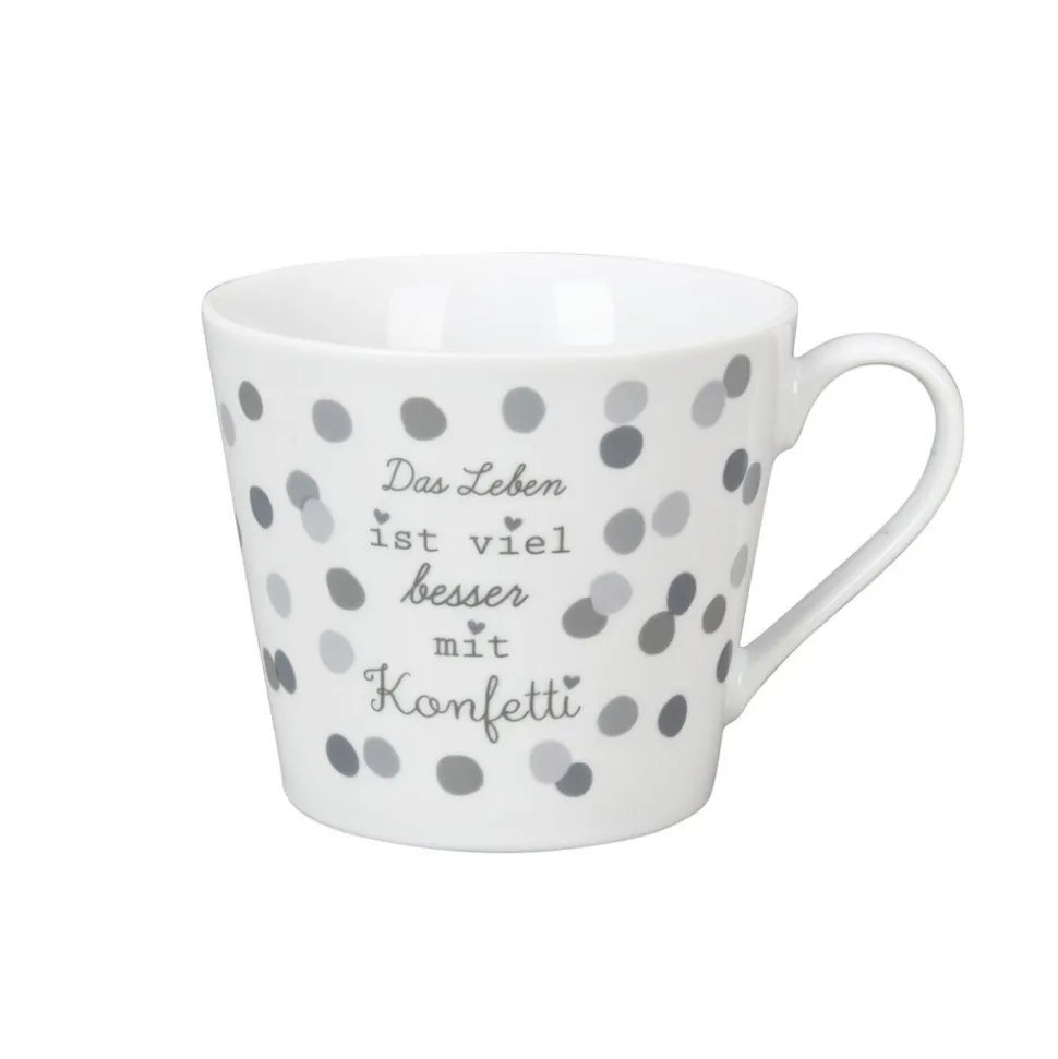 Krasilnikoff Happy Cup Tasse Das Leben ist viel besser mit Konfetti