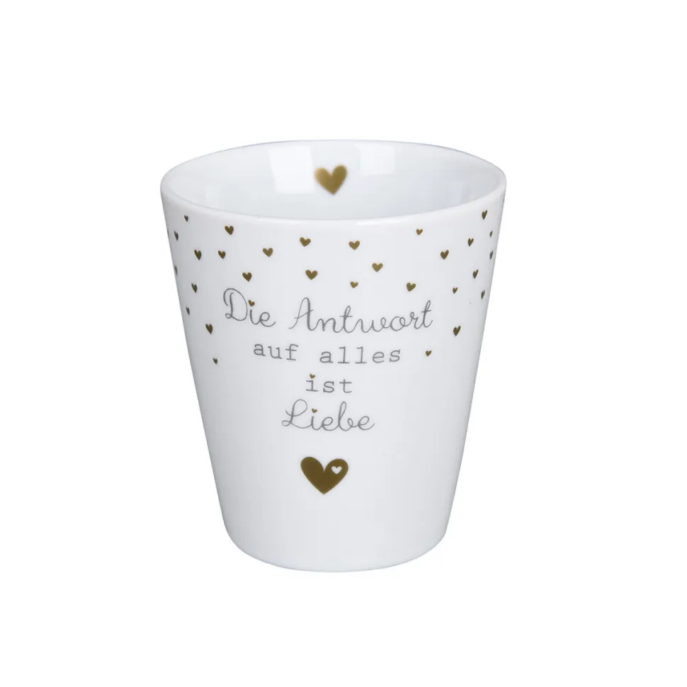 Krasilnikoff Happy Mug Becher Die Antwort auf alles ist Liebe