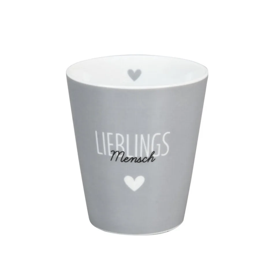 Krasilnikoff Happy Mug Lieblings Mensch, grau