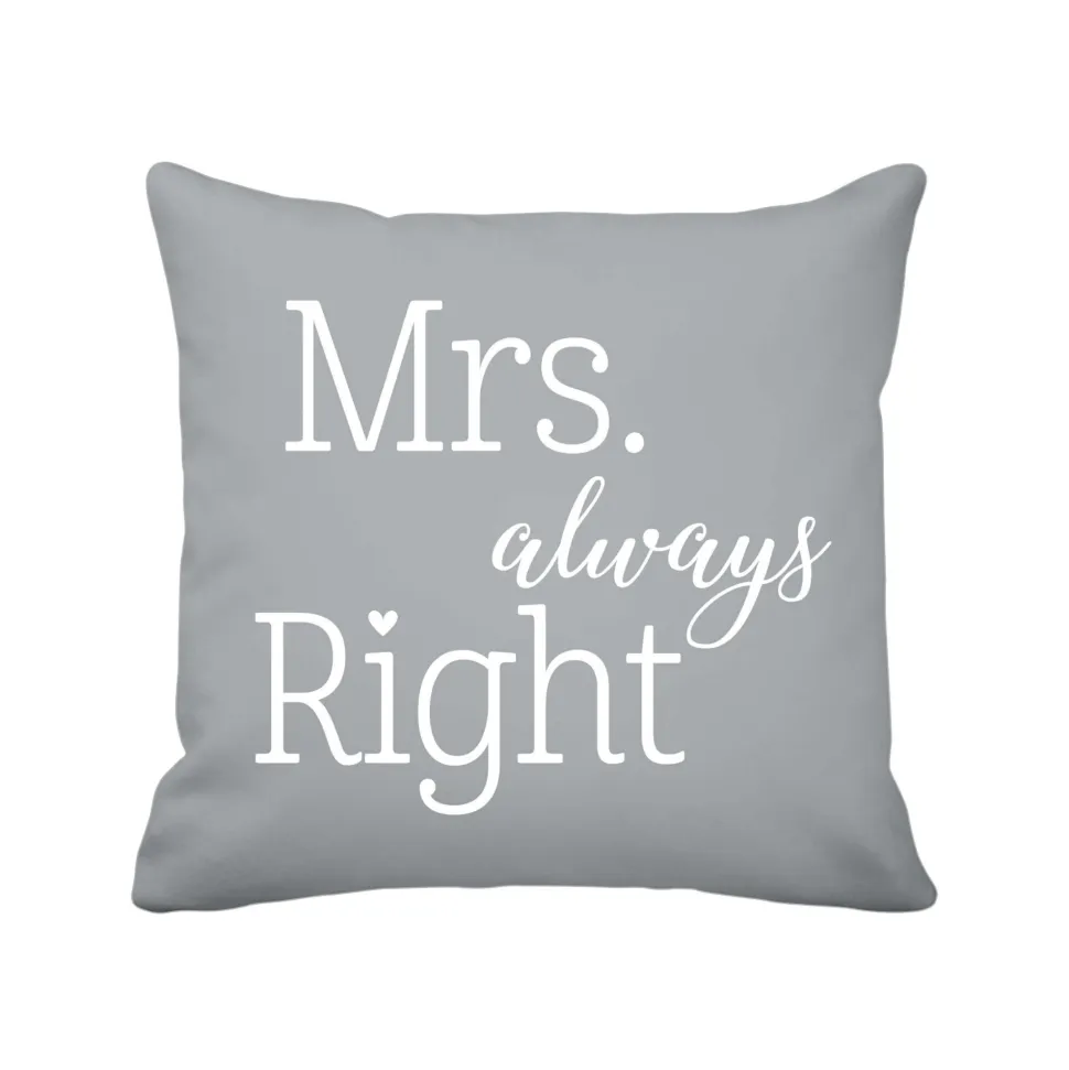 Krasilnikoff Kissenbezug Mrs. Always Right