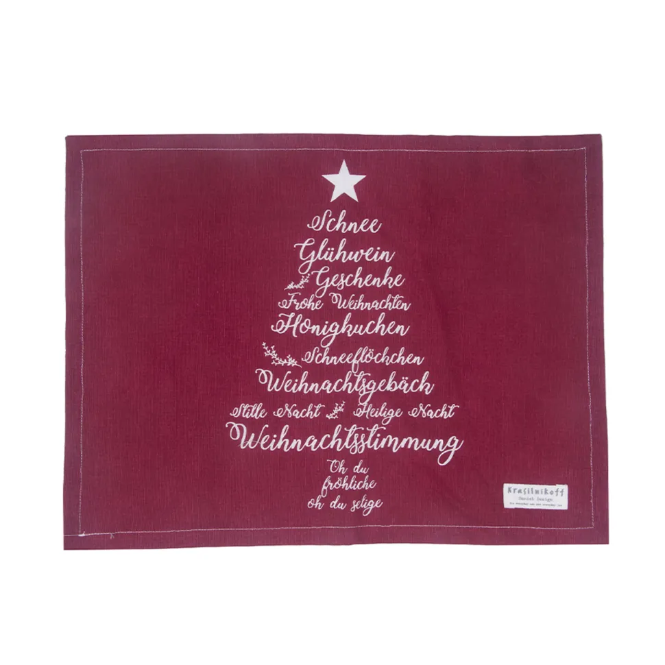 Krasilnikoff Platzmatte, Tischset Christmas Words