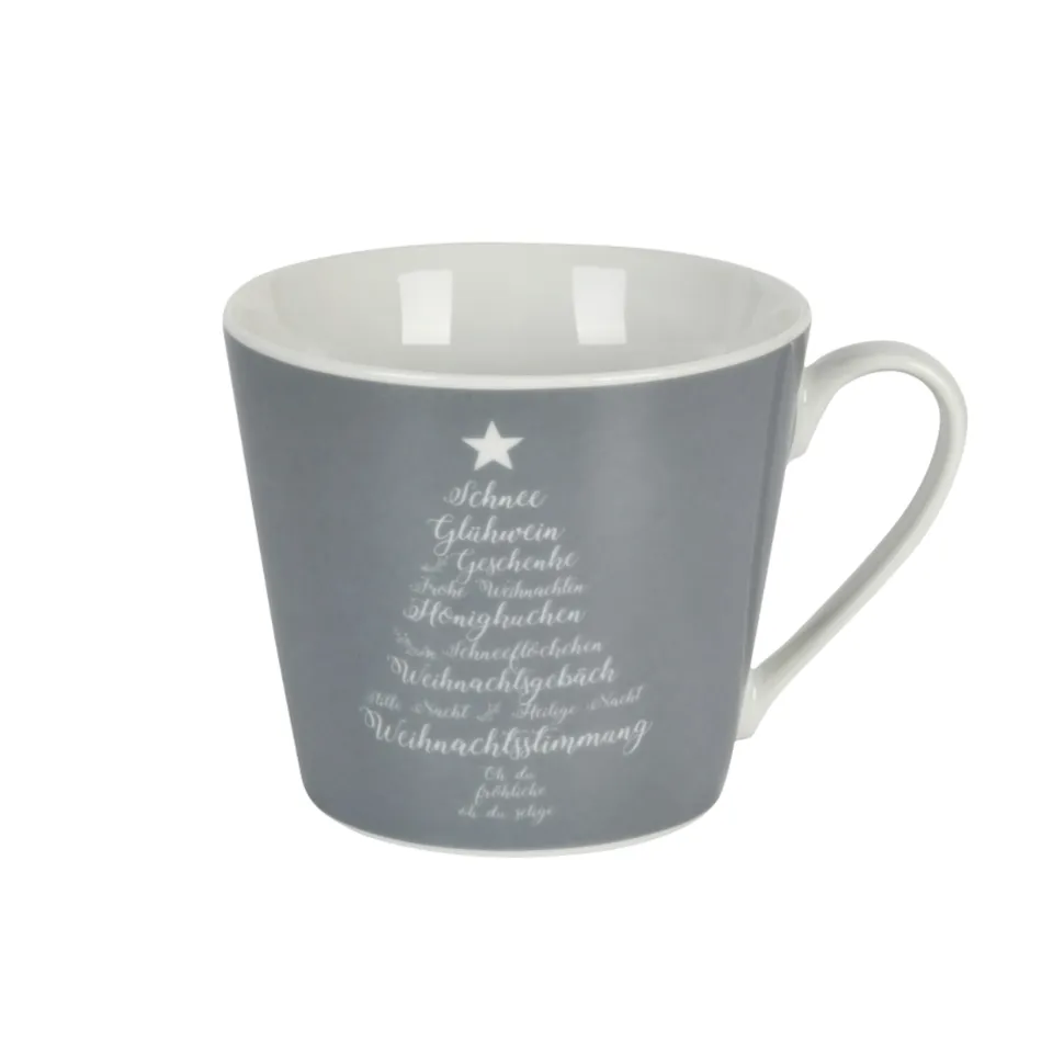 Krasilnikoff Weihnachtliche Happy Cup Tasse Christmas Words