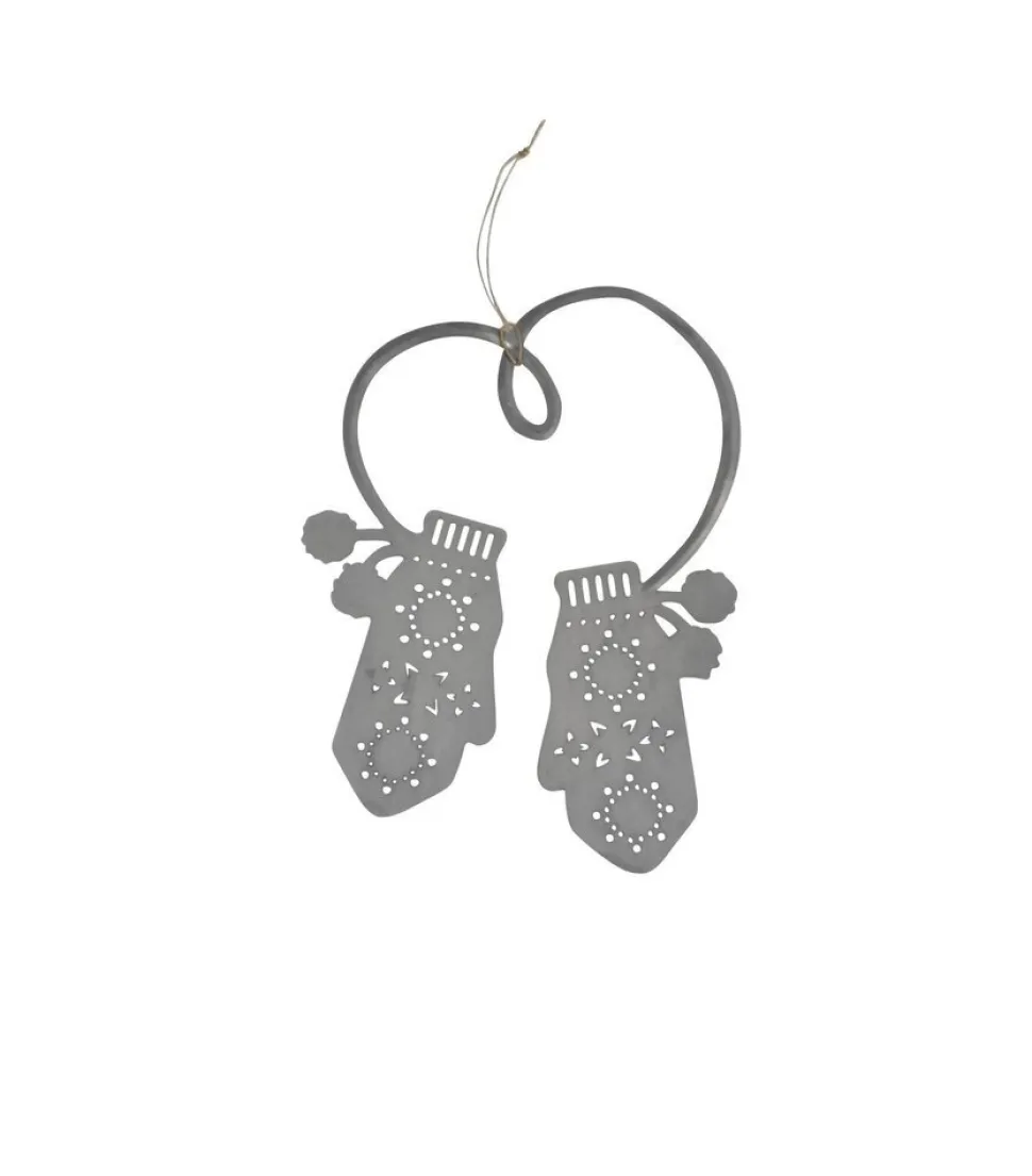 Krasilnikoff Weihnachtsanhänger Handschuhe Large aus Zink