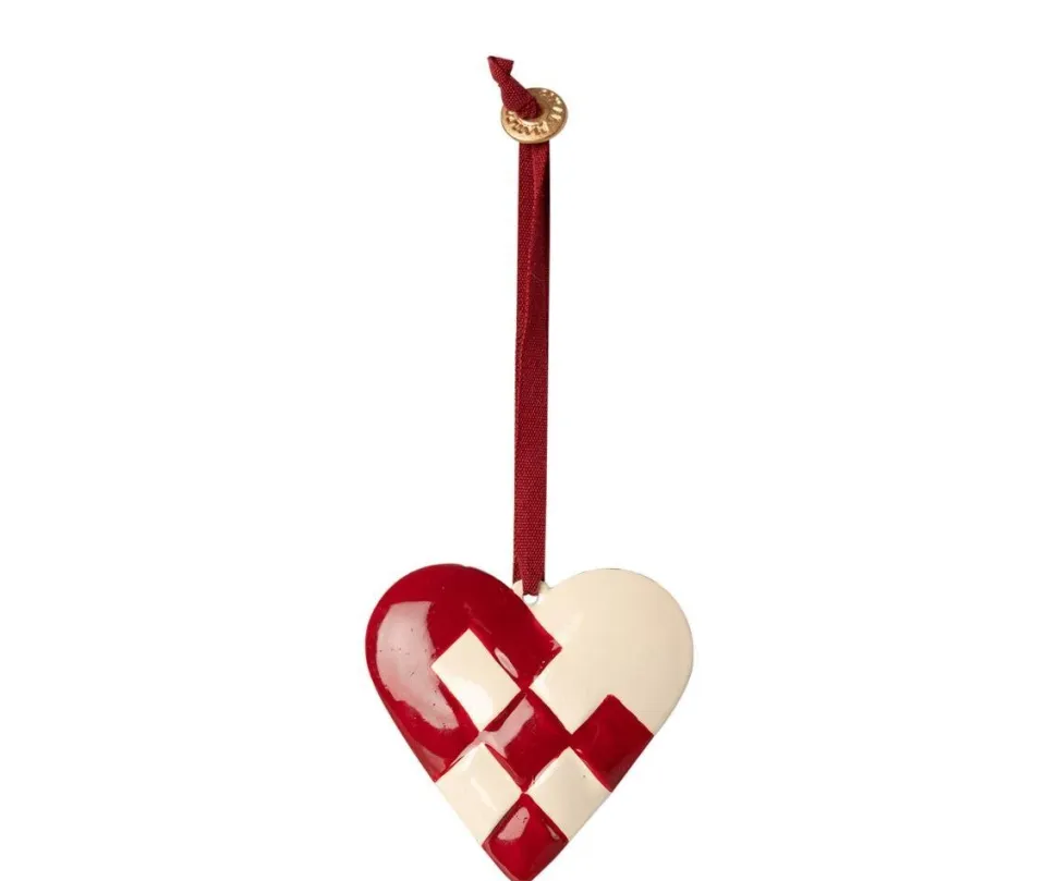 Maileg Metall Herz Ornament geflochten
