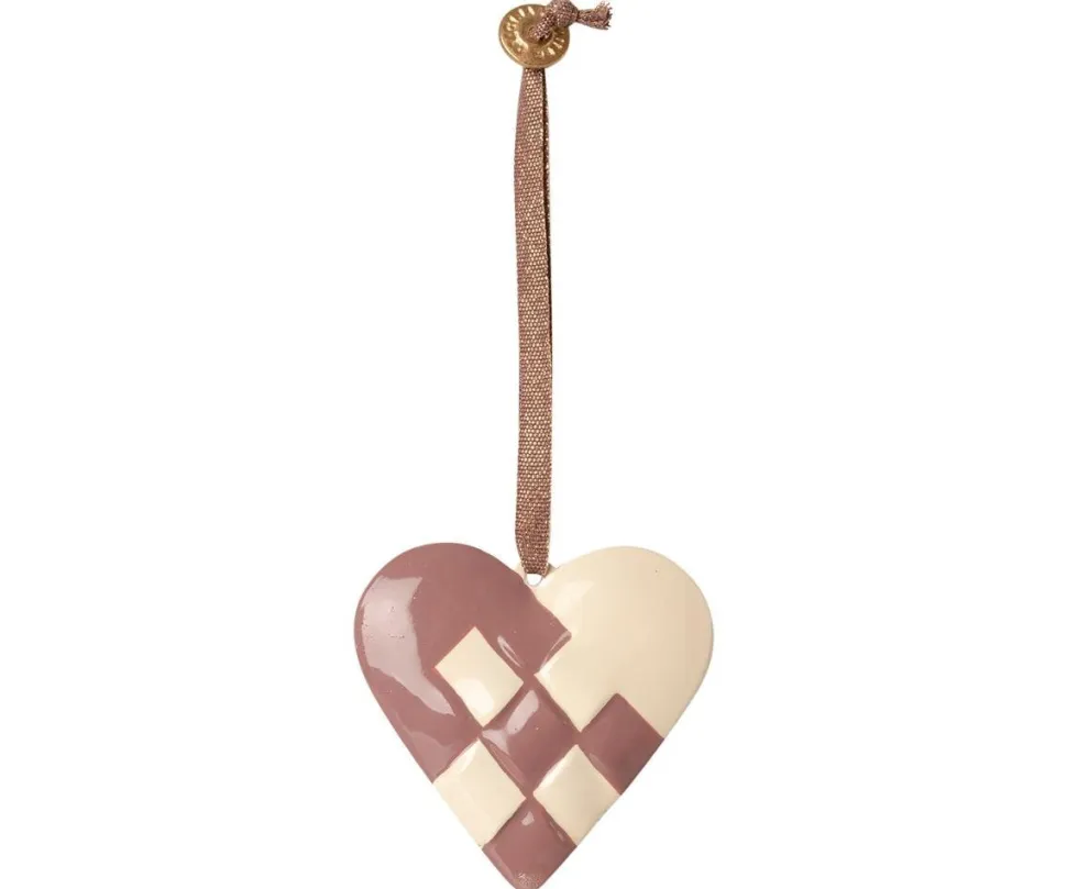 Maileg Metall Herz Ornament geflochten