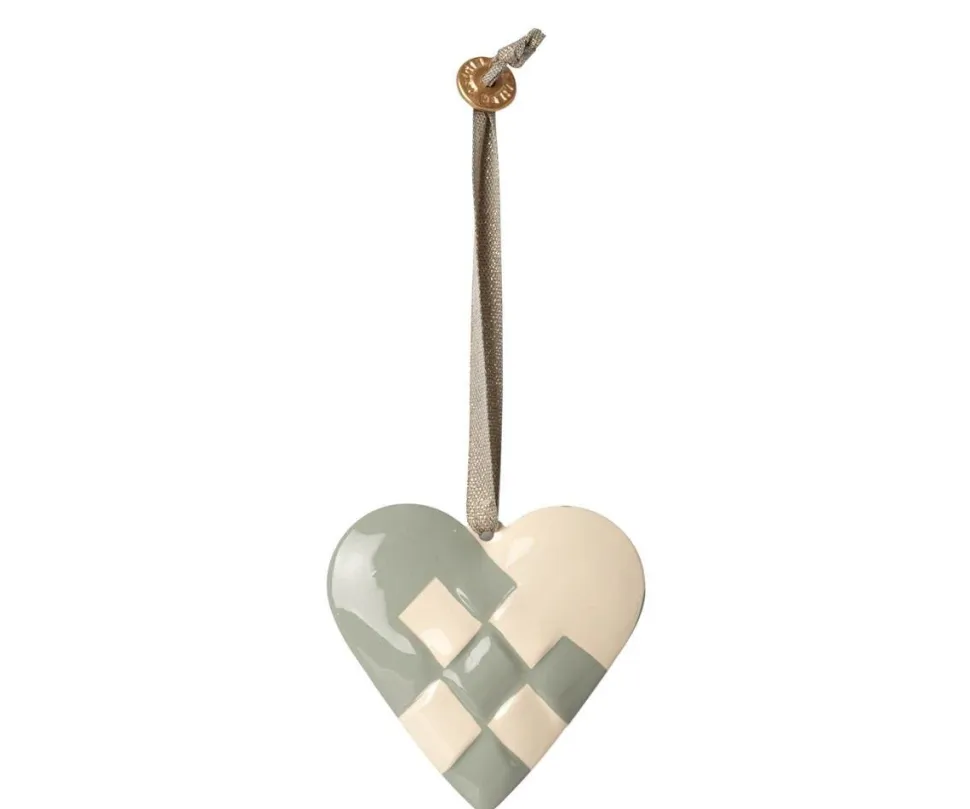 Maileg Metall Herz Ornament geflochten