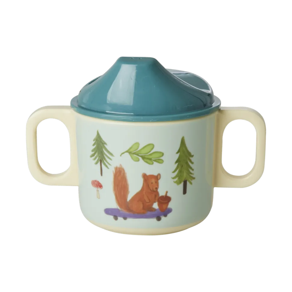 RICE Babybecher Happy Forest mit 2 Griffen