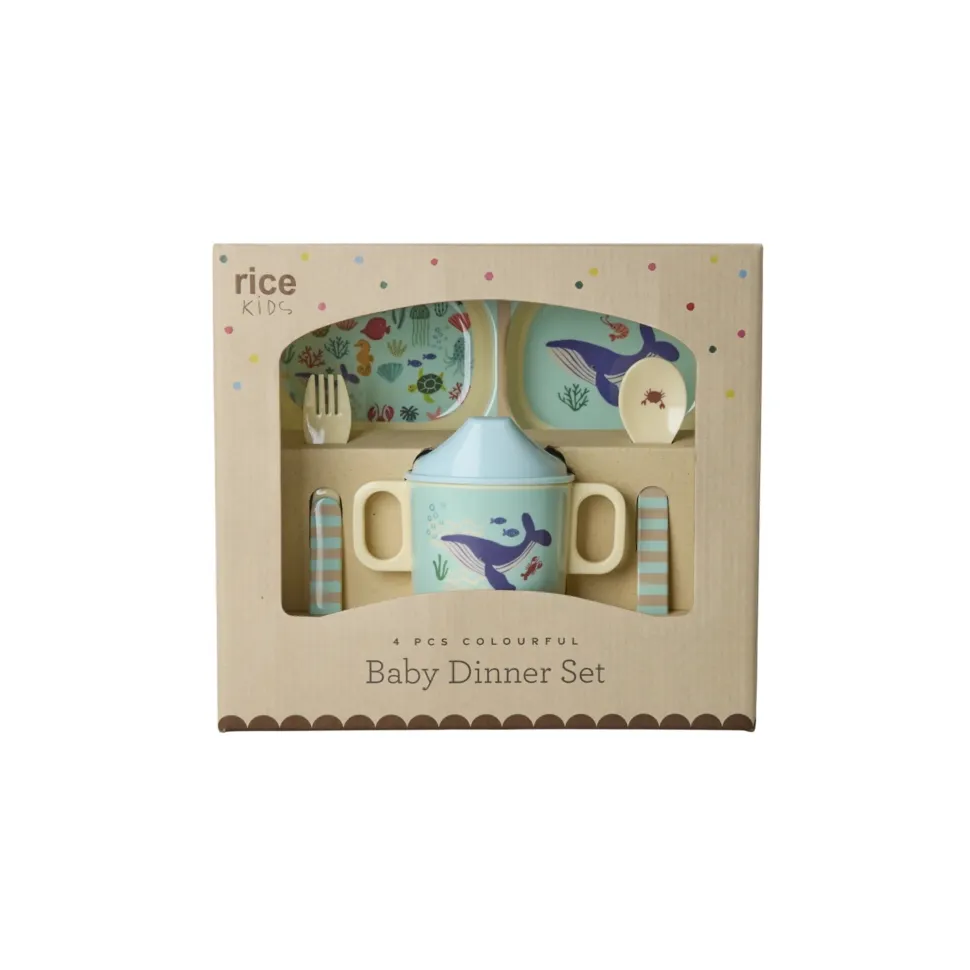 RICE Baby-Geschirrset Fun Fair Geschenkbox