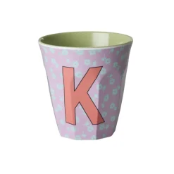 RICE Buchstaben-Becher mit Blumen Medium