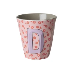 RICE Buchstaben-Becher mit Blumen Medium