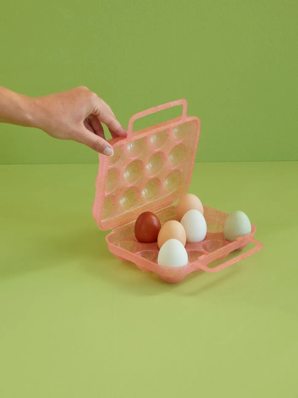 RICE Eierbehälter für 12 Eier. Kunststoff
