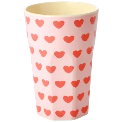 RICE Großer Melamin Becher Sweet Hearts
