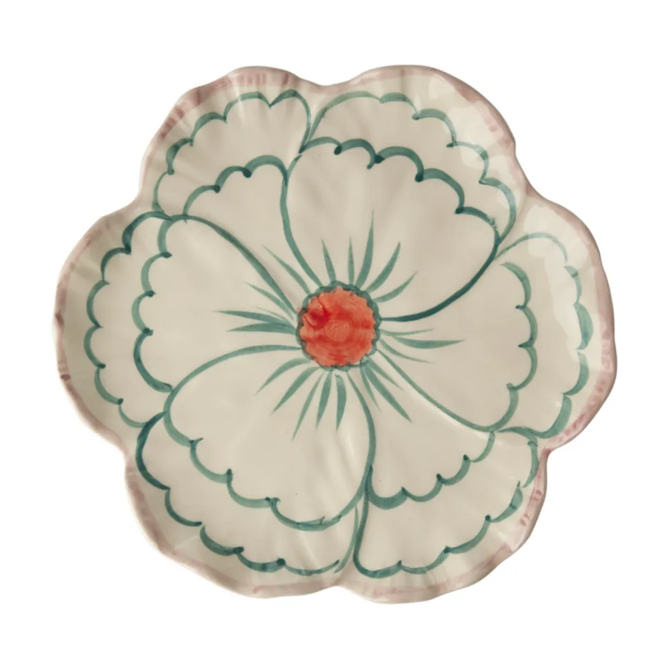 RICE Keramik Beilagenteller Blume