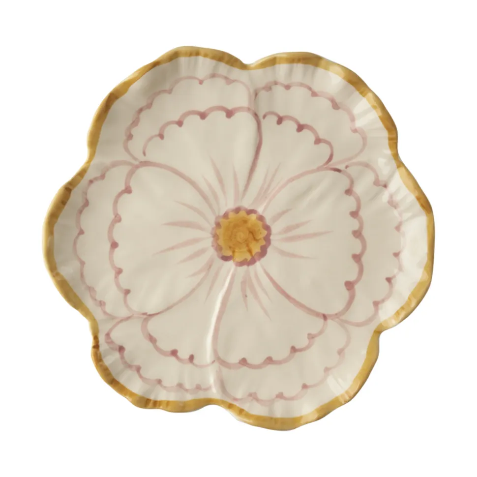 RICE Keramik Beilagenteller Blume