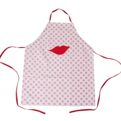 RICE Kinder Schürze Kiss Print aus Baumwolle