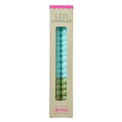 RICE LED Kerzen Twisted 2er