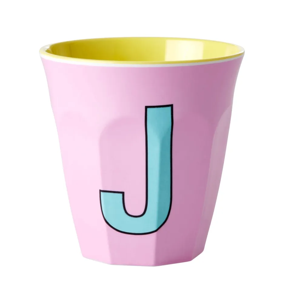 RICE Melamin Becher Buchstaben