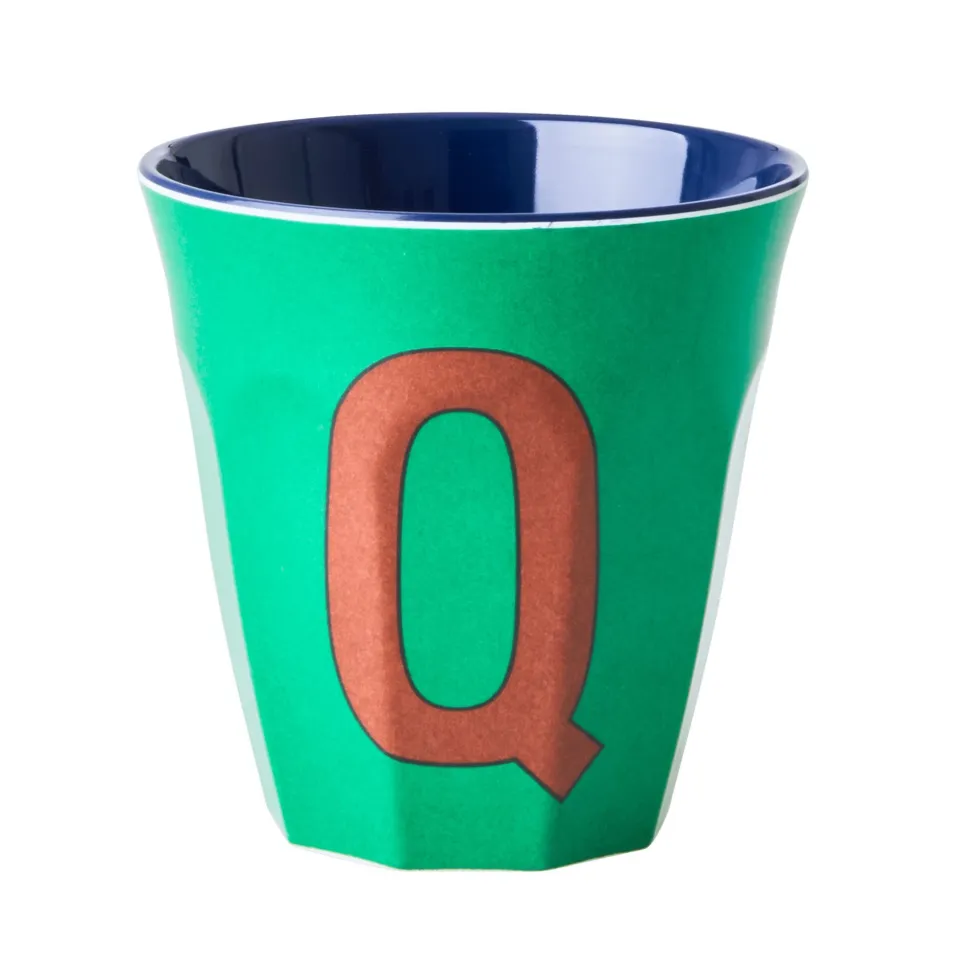 RICE Melamin Becher Buchstaben