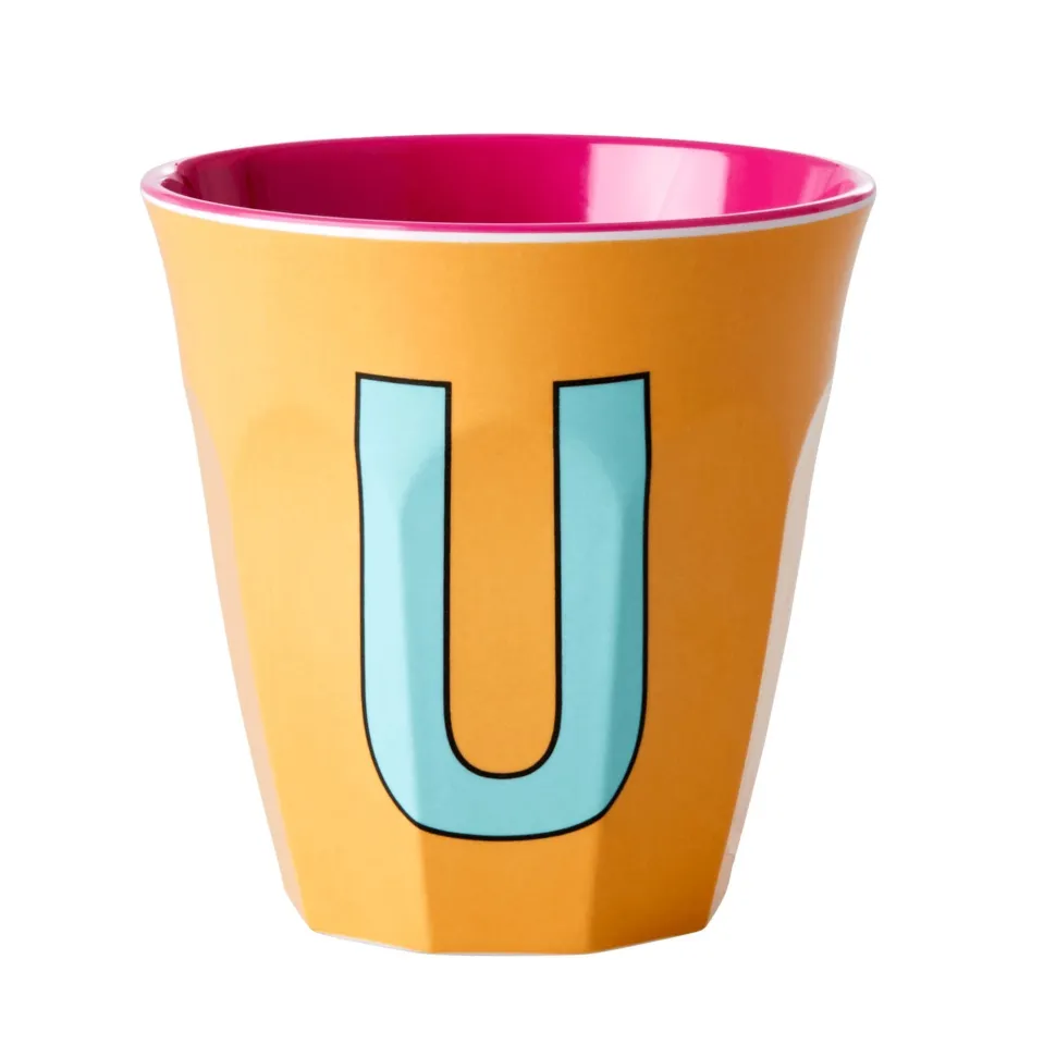 RICE Melamin Becher Buchstaben