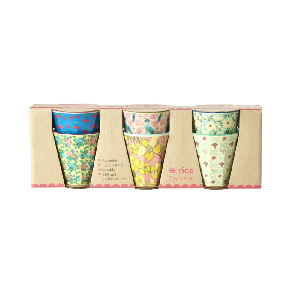 RICE Melamin Espressobecher Show Your True Colors 6er-Set