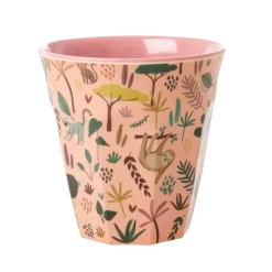 RICE Melamin Kinder Becher Medium Jungle Animals All Over