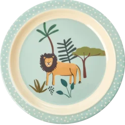 RICE Melamin Kinder Teller Jungle Animals