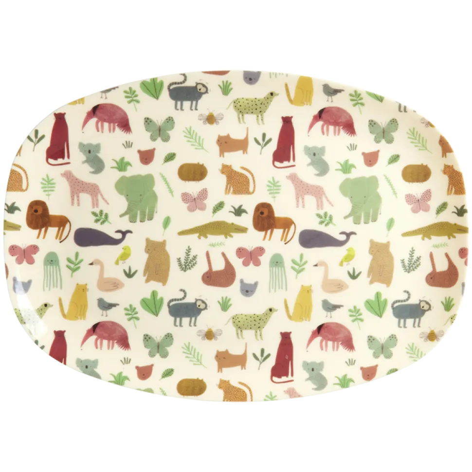 RICE Melamin Kinderteller Sweet Jungle Print
