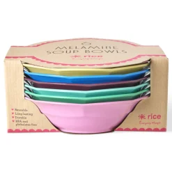 RICE Melamin Suppenteller Show Your True Colors 6er-Set