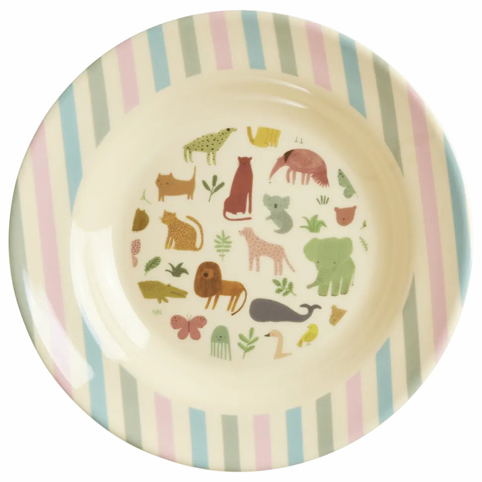RICE Melamin Tiefer Teller Sweet Jungle Print