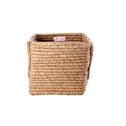 RICE quadratischer Korb Raffia