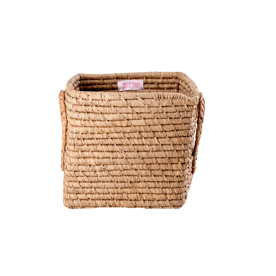 RICE quadratischer Korb Raffia
